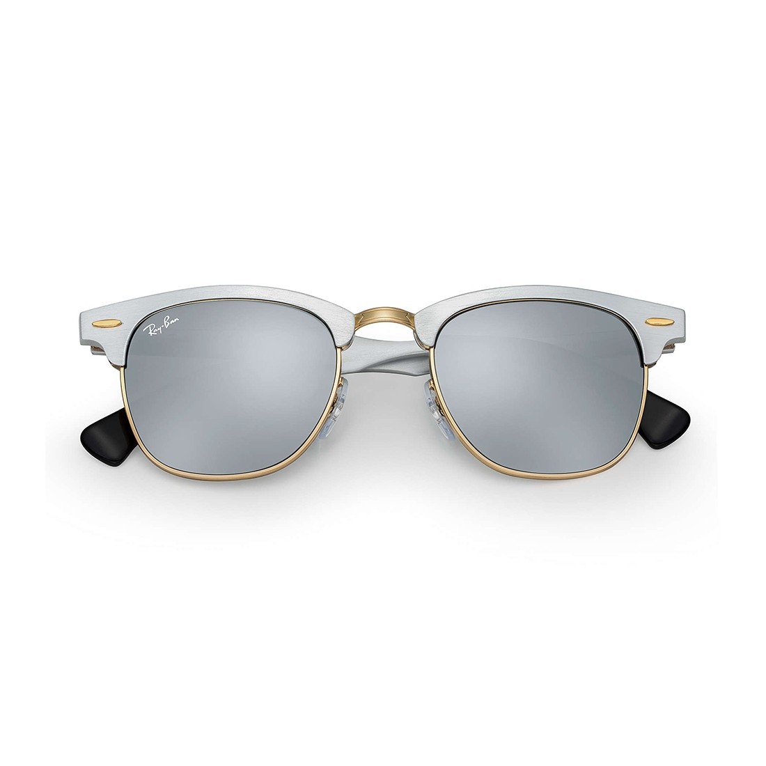 Ray Ban Clubmaster Aluminum RB 3507 culos de Sol 51 Prata